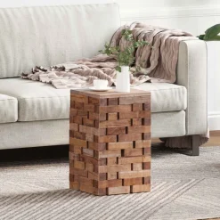 vidaXL Kruk Naturel 29 x 29 x 48 cm Massief gerecycled hout