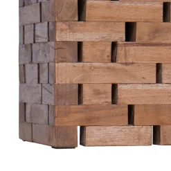 vidaXL Kruk Naturel 29 x 29 x 48 cm Massief gerecycled hout