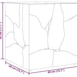vidaXL Kruk 40x40x45 cm massief teakhout bruin