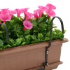 vidaXL Kunstbloemen paarsrood 55 x 20 x 55 cm PE en staal