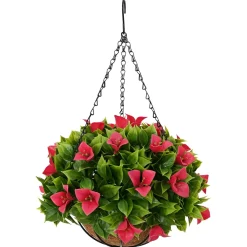 vidaXL Kunstbloemen Roze 33 x 33 x 44 cm PE en staal
