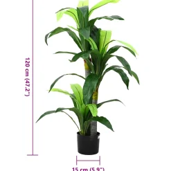 vidaXL Kunstboom Dracaena 36 bladeren 120 cm groen