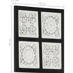 vidaXL Kunst Decoratie 40 x 40 x 1,5 cm Geconstrueerd hout