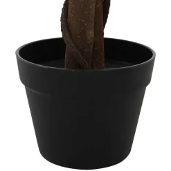 vidaXL Kunst Ficus Plant Groen 85 x 18 x 160 cm Stof en Hout