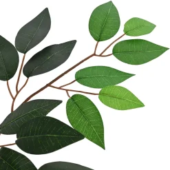 vidaXL Kunst Ficus Plant Groen 85 x 18 x 160 cm Stof en Hout