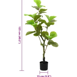 vidaXL Kunstficussenboom 30 blaadjes 125 cm groen