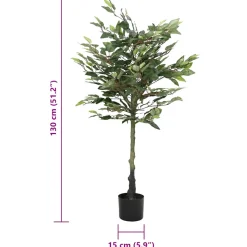 vidaXL Kunstfuxus boom 480 bladeren 130 cm groen