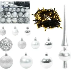 vidaXL Kunstkerstboom 120 cm 150 LED's Warmwit PVC en staal Groen