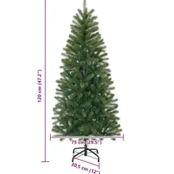 vidaXL Kunstkerstboom Groen 120 cm PE en PVC
