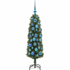 vidaXL Kunstkerstboom Groen 120 cm PVC en Staal en Kunststof