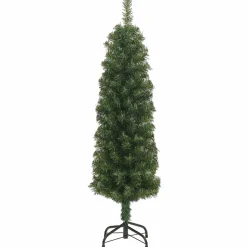 vidaXL Kunstkerstboom Groen 120 cm PVC en Staal en Kunststof