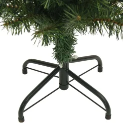 vidaXL Kunstkerstboom Groen 120 cm PVC en Staal en Kunststof
