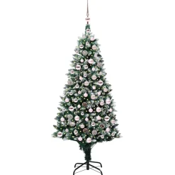 vidaXL Kunstkerstboom Groen 180 cm PVC en Staal en Kunststof
