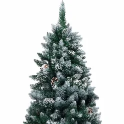 vidaXL Kunstkerstboom Groen 180 cm PVC en Staal en Kunststof