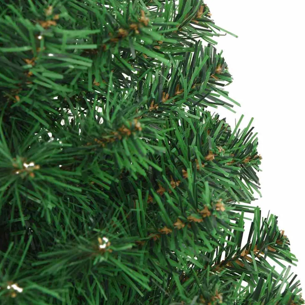 vidaXL Kunstkerstboom Groen 120 cm PVC en Staal en Kunststof