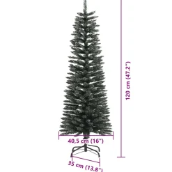 vidaXL Kunstkerstboom Groen 120 cm PVC en Plastic en Staal