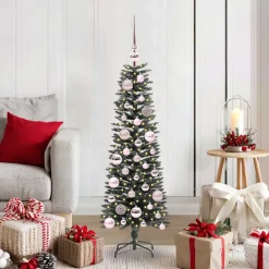 vidaXL Kunstkerstboom Groen 120 cm PVC en Plastic en Staal