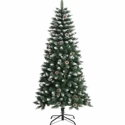 vidaXL Kunstkerstboom Groen 120 cm PVC en Plastic en Staal