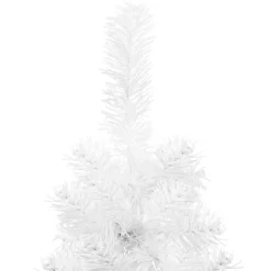 vidaXL Kunstkerstboom half met standaard smal 120 cm wit