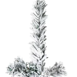 vidaXL Kunstkerstboom half met sneeuw smal 150 cm