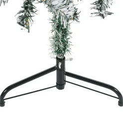 vidaXL Kunstkerstboom half met sneeuw smal 150 cm