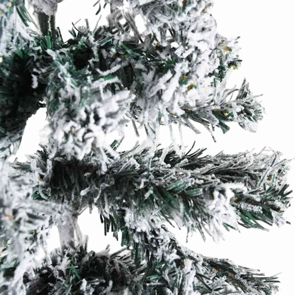 vidaXL Kunstkerstboom half met sneeuw smal 150 cm
