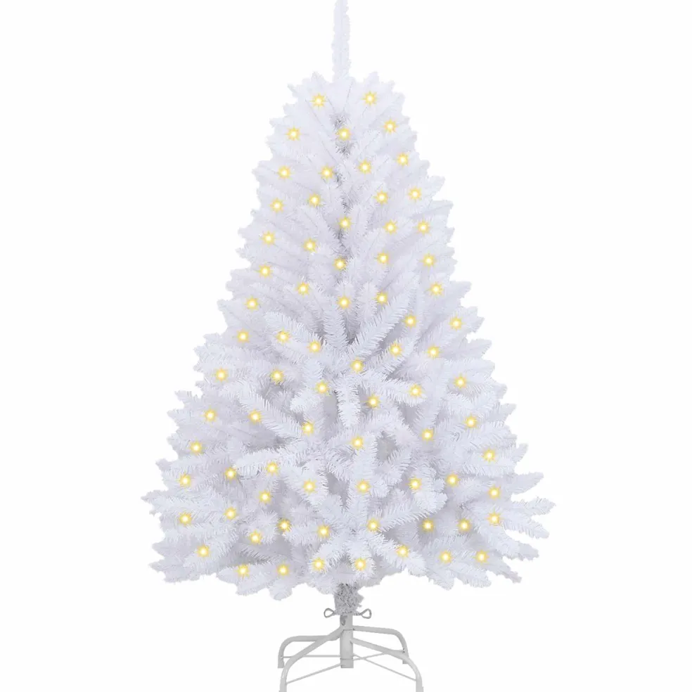 vidaXL Kunstkerstboom 150 LED's PVC en staal Wit
