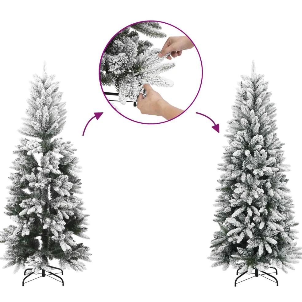 vidaXL Kunstkerstboom 150 LED's PVC en staal Wit