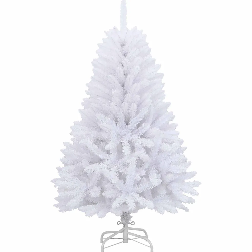 vidaXL Kunstkerstboom 150 LED's PVC en staal Wit