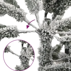vidaXL Kunstkerstboom met 150 LED's en sneeuw 120 cm