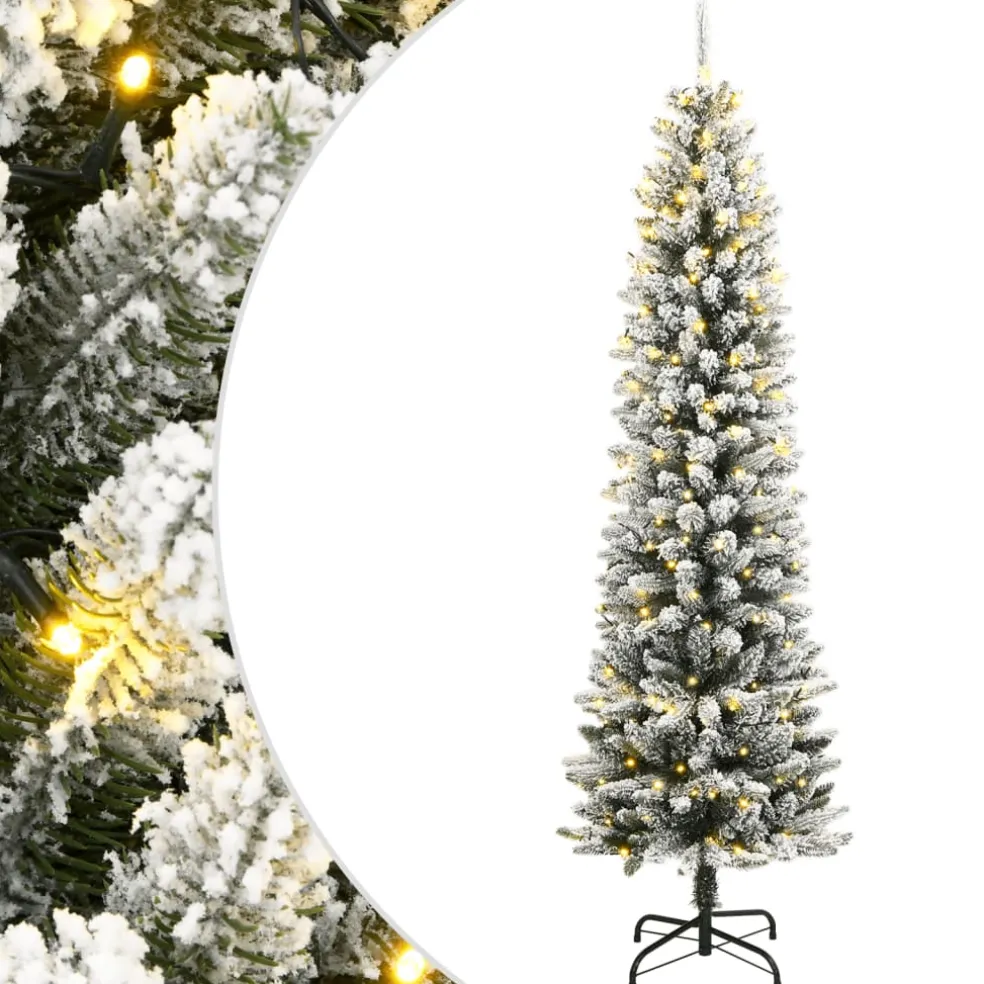vidaXL Kunstkerstboom met 150 LED's en sneeuw 120 cm