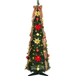vidaXL Kunstkerstboom met 50 LED met standaard Groen 125 cm PVC