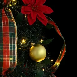 vidaXL Kunstkerstboom met 50 LED met standaard Groen 125 cm PVC