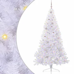 vidaXL Kunstkerstboom met 300 LED Wit 210 cm PVC en staal