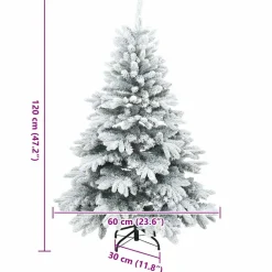 vidaXL Kunstkerstboom met 150 LED met standaard Wit 120 cm PE en PVC