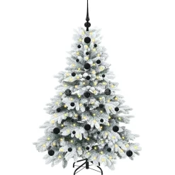 vidaXL Kunstkerstboom met 150 LED met standaard Wit 120 cm PE en PVC