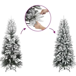vidaXL Kunstkerstboom met 150 LED met standaard Wit 120 cm PE en PVC