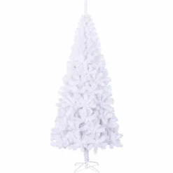 vidaXL Kunstkerstboom met 300 LED Wit 180 cm PVC en staal
