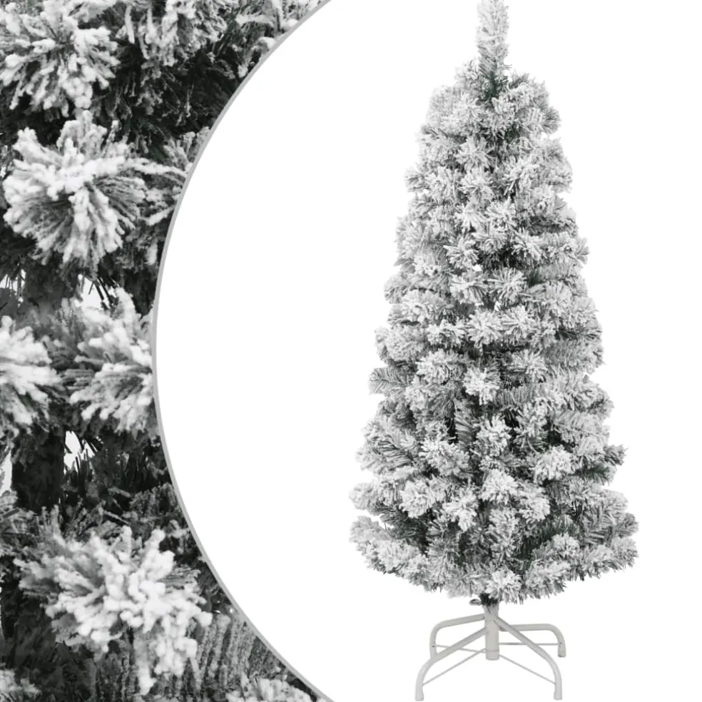vidaXL Kunstkerstboom met scharnieren en sneeuw 120 cm