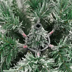vidaXL Kunstkerstboom met scharnieren en sneeuw 120 cm