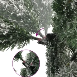 vidaXL Kunstkerstboom met scharnieren en sneeuw 120 cm