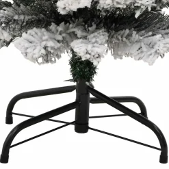 vidaXL Kunstkerstboom met sneeuw smal 150 cm PVC groen
