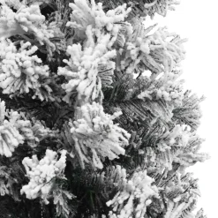 vidaXL Kunstkerstboom met sneeuw smal 150 cm PVC groen