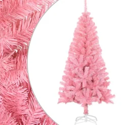 vidaXL Kunstkerstboom met standaard 150 cm PVC roze