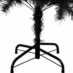 vidaXL Kunstkerstboom met standaard 150 cm PVC zwart