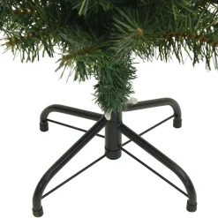 vidaXL Kunstkerstboom met standaard smal 150 cm PVC groen