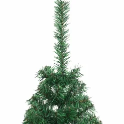 vidaXL Kunstkerstboom met standaard half 150 cm PVC groen