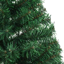 vidaXL Kunstkerstboom met standaard half 150 cm PVC groen