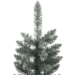 vidaXL Kunstkerstboom met standaard smal 120 cm PVC groen