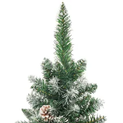 vidaXL Kunstkerstboom met standaard smal 120 cm PVC